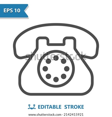 Telephone - Landline - Rotary Phone Icon. Professional, pixel perfect icon, EPS 10 format.