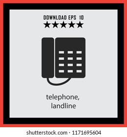 telephone, landline  vector icon
