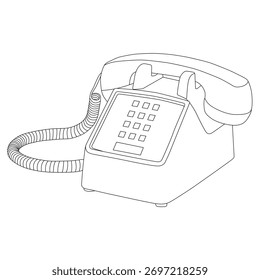 Telephone line art vector design. 