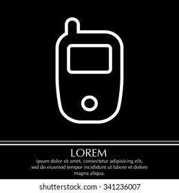 Telephone line icon