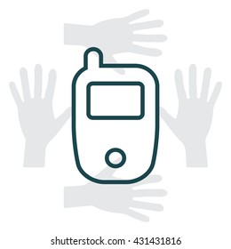 Telephone line icon