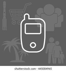 Telephone line icon