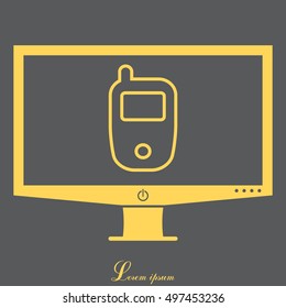 Telephone line icon