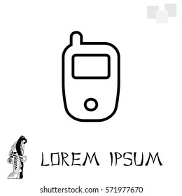 Telephone line icon
