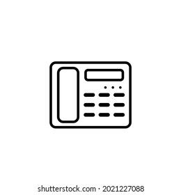 telephone line icon. communications technology and electrical appliance. isolated vector image