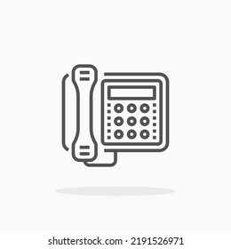 Telephone line icon. Editable stroke and pixel perfect. Can be used for digital product, presentation, print design and more.