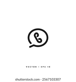 Telephone Line Icon. Editable Stroke