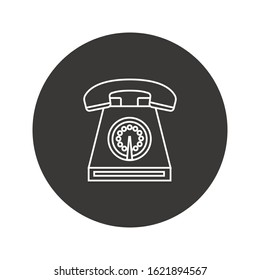 Telephone line Icon flat design