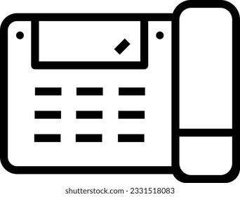 Telephone Line Icon - Single Icon, Vector