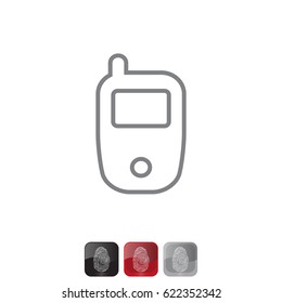 Telephone line icon. vector illustration