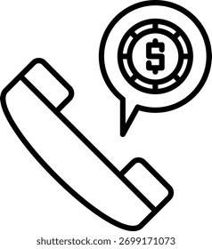 Telefonleitung, Vektorsymbol, Design