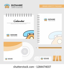 Telephone  Logo, Calendar Template, CD Cover, Diary and USB Brand Stationary Package Design Vector Template