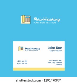 Telephone logo Design with business card template. Elegant corporate identity. - Vector