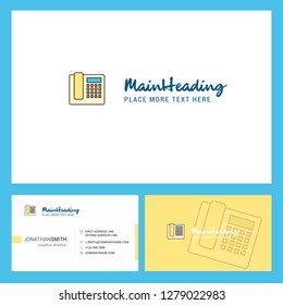 Telephone Logo design with Tagline & Front and Back Busienss Card Template. Vector Creative Design