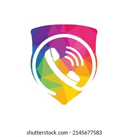 Design des Telefone-Logos Telefonisches Logo mit modernem Rahmen, Vektordesign.