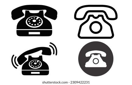 Telephone logo vector design illustration. Modern logos concept