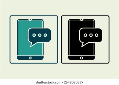 telephone message icon. icon related to UI elements. suitable for web site, app, user interfaces,element, printable etc. solid icon style. simple vector design editable