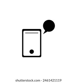 telephone message vector type icon