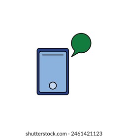 telephone message vector type icon