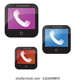 Telephone Mobile Application icon vector