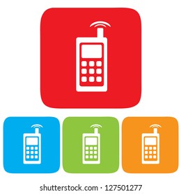 telephone mobile icon, Vector Illustration.