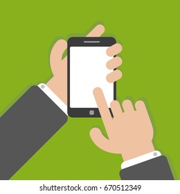telephone mobile touch screen in hands calling text message icon flat vector isolated in icon phone contact  mobile vector icon flat call writing text message Icon contacts, symbol call.