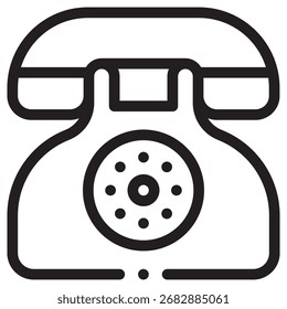 Telefone Ícone de Vetor Moderno - Modelo de Símbolo de Ilustração Mínima para Web Mobile App UI Design