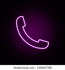 telephone neon icon. Elements of Minimal universal theme set. Simple icon for websites, web design, mobile app, info graphics
