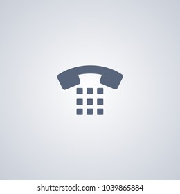 Telephone number keypad icon, vector best flat icon on white background , EPS 10