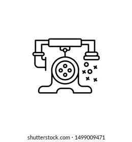 Telephone old retro icon. Element of history icon