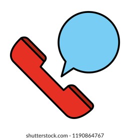 telephone old with speech bubble