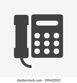Telephone on white background
