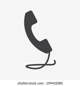 Telephone on white background