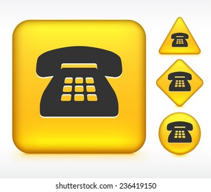 Telephone on Yellow Multi Shape Buttons