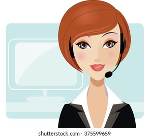 Telephone operator girl 
