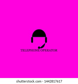 telephone operator icon sign signifier vector