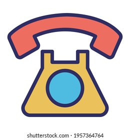 Telephone  Outline vector icon which can easily modify or edit
