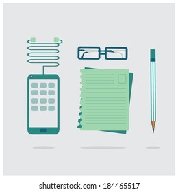 telephone and paper note