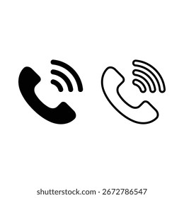 Plantilla de diseño de Vector de icono de llamada telefónica