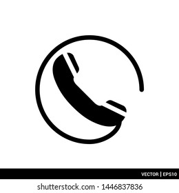 Telephone phone icon vector illustration logo. EPS 10