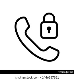 Telephone phone icon vector illustration logo. EPS 10