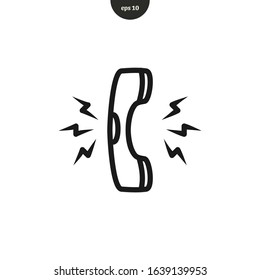 Telephone phone icon vector illustration. flat design. logo template. eps10