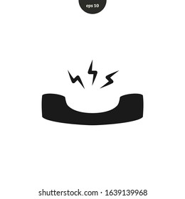 Telephone phone icon vector illustration. flat design. logo template. eps10