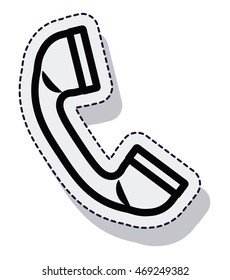 telephone phone isolated icon vector illustration design