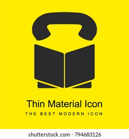 Telephone and Phonebook bright yellow material minimal icon or logo design