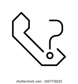 telephone question icon vector