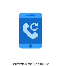 
telephone recall vector icon flat style