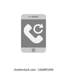 telephone recall vector icon flat style 