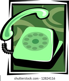 telephone with receiver up	