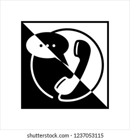 Telephone Receiver Chatting Icon Vector Art Illustration